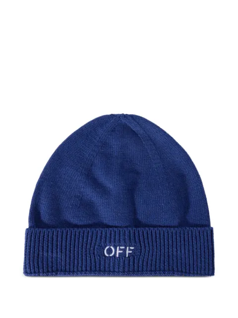 Off-White Kids gorro de canalé con detalles bordados