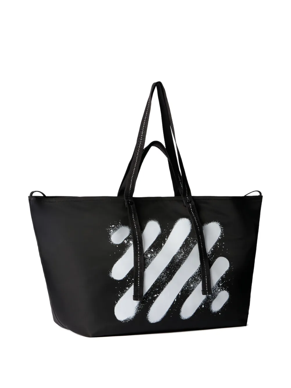 Off-white Diagonal Spray Day Tote Bag - Black 