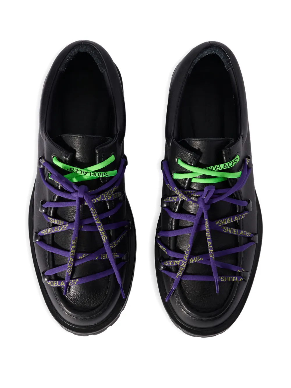 Off-White Heritage lace-up leather derby shoes Zwart