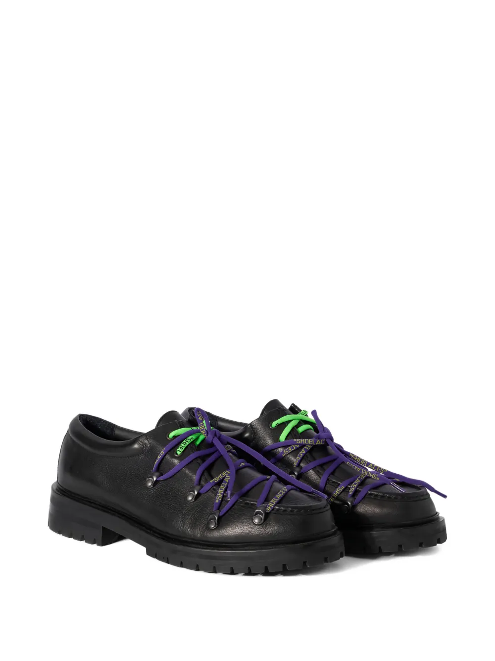Off-White Heritage lace-up leather derby shoes Zwart