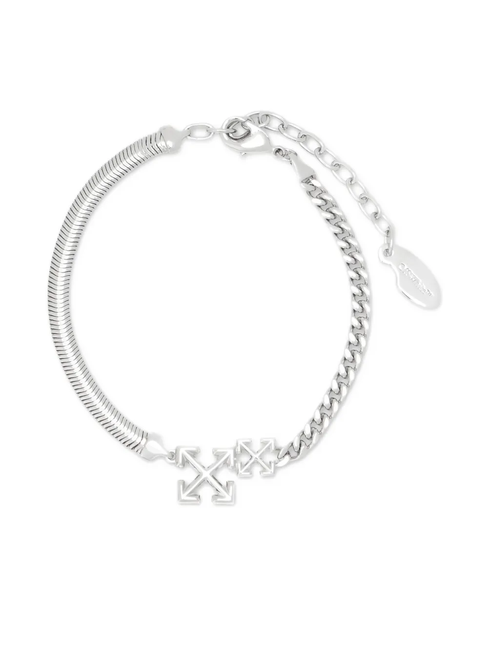 Off-White double-Arrow chain bracelet | Silver | Image 1