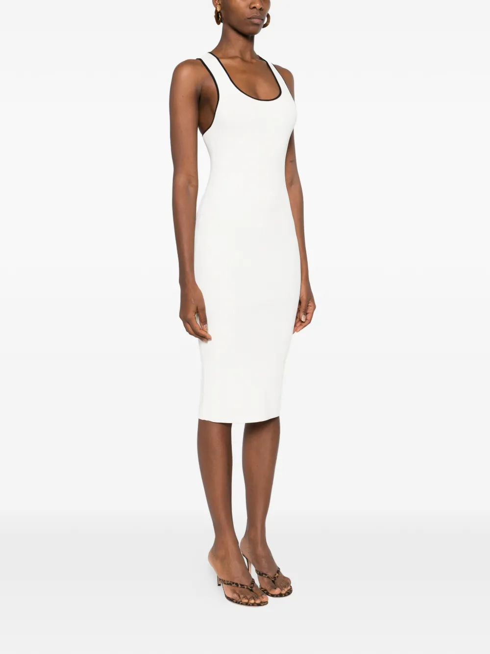 Gucci Logo-motif Midi Dress in White, view 4