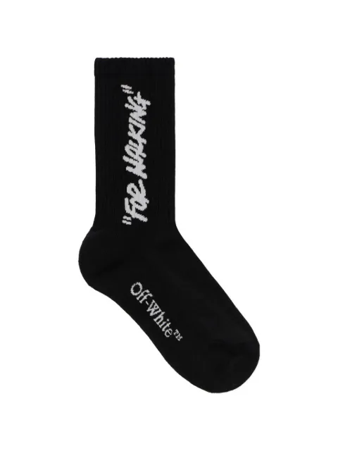 Off-White quote mid-calf socks
