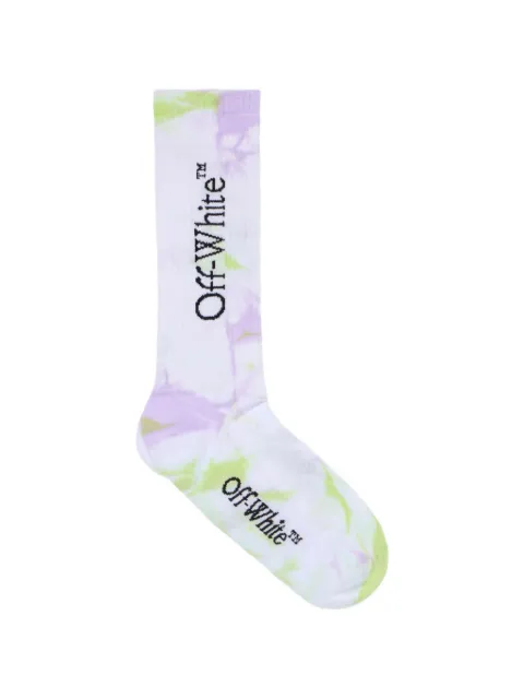 Off-White tie dye logo socks
