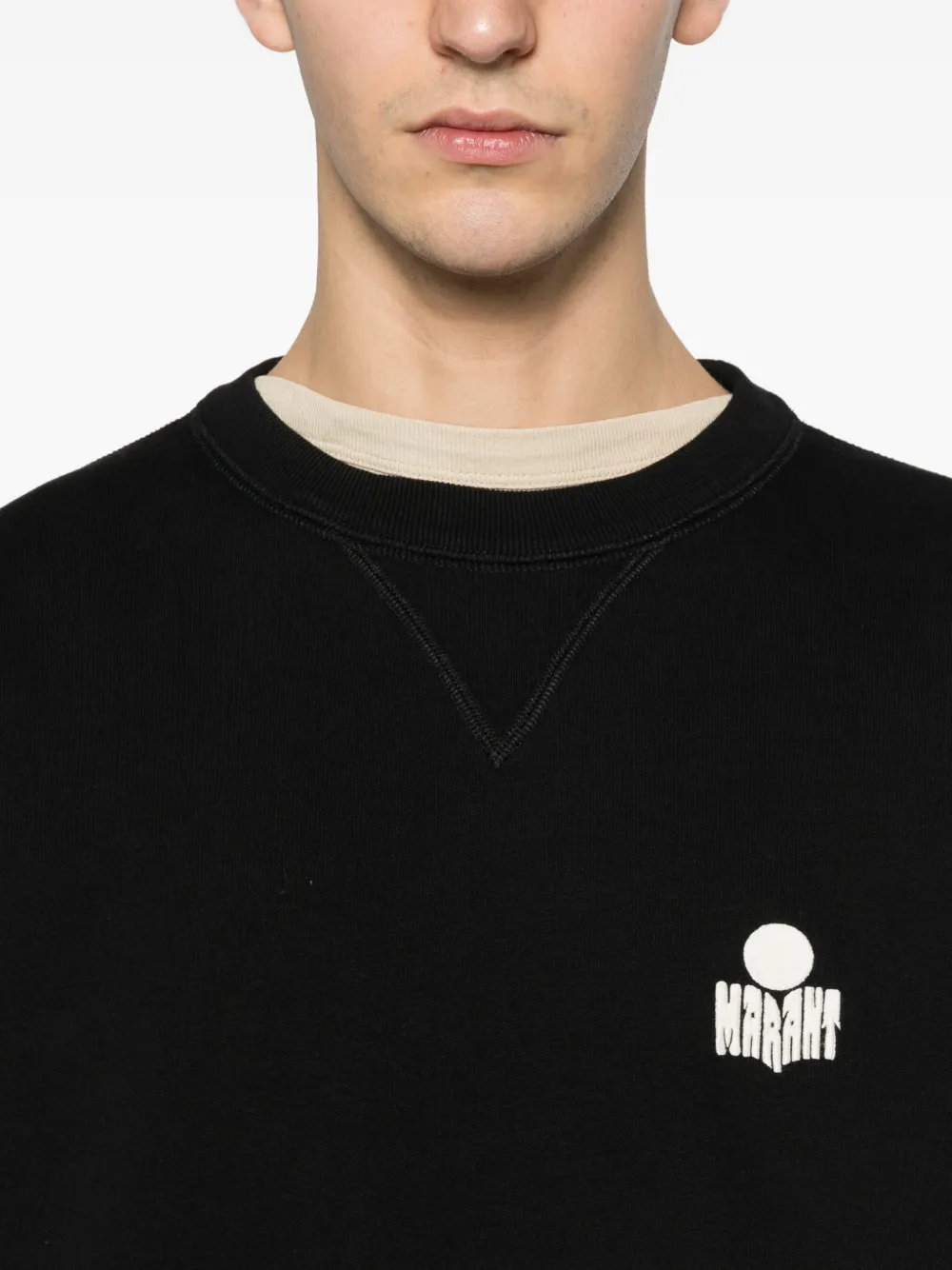 Mike logo-embroidered crew-neck sweatshirt