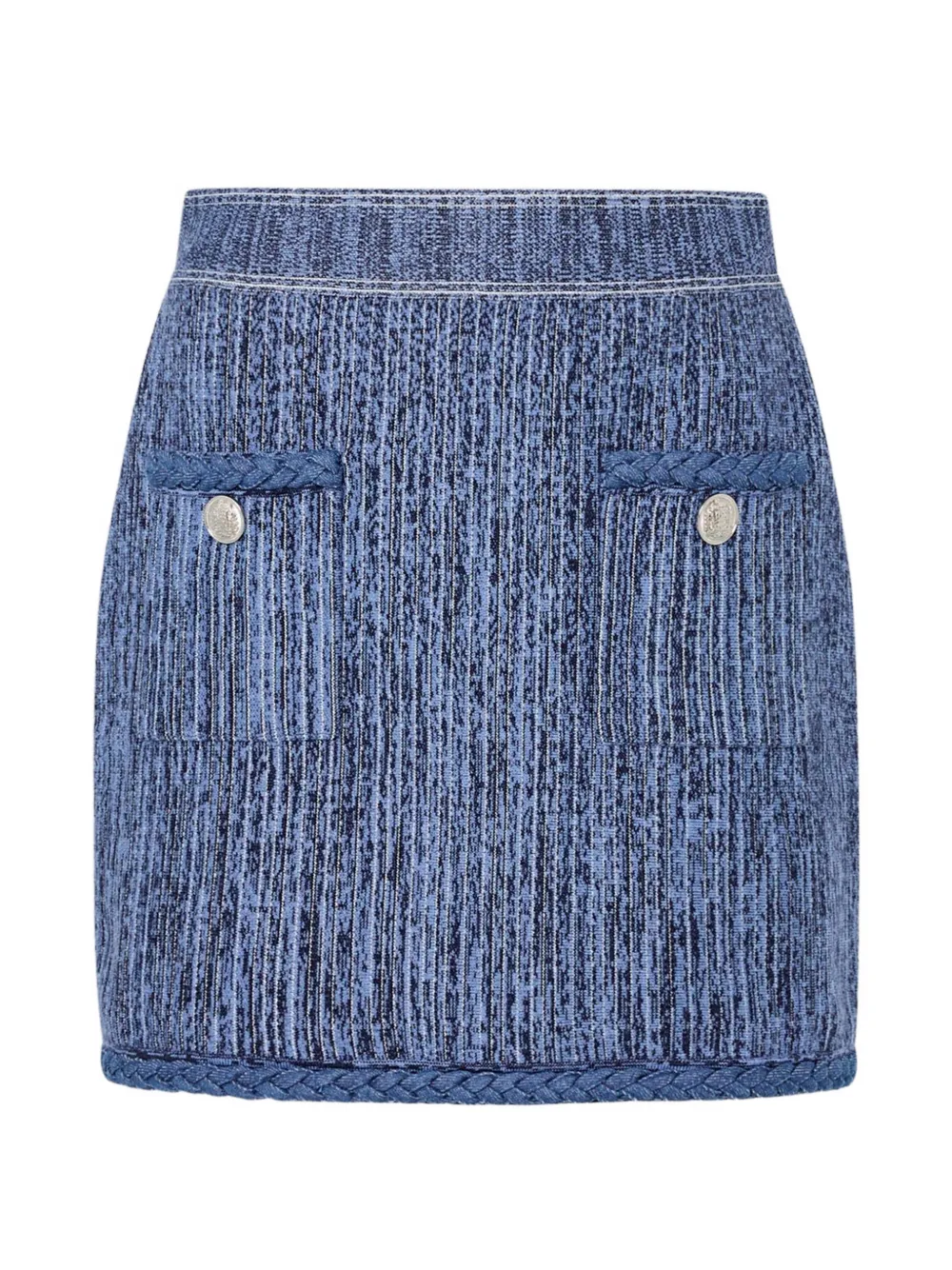 Milly Soleil pinstripe mini skirt - Blu
