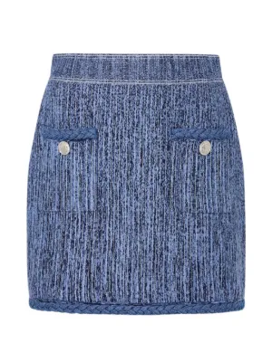 Jean Paul Gaultier Asymmetric Denim Midi Skirt | Blue | FARFETCH ZA