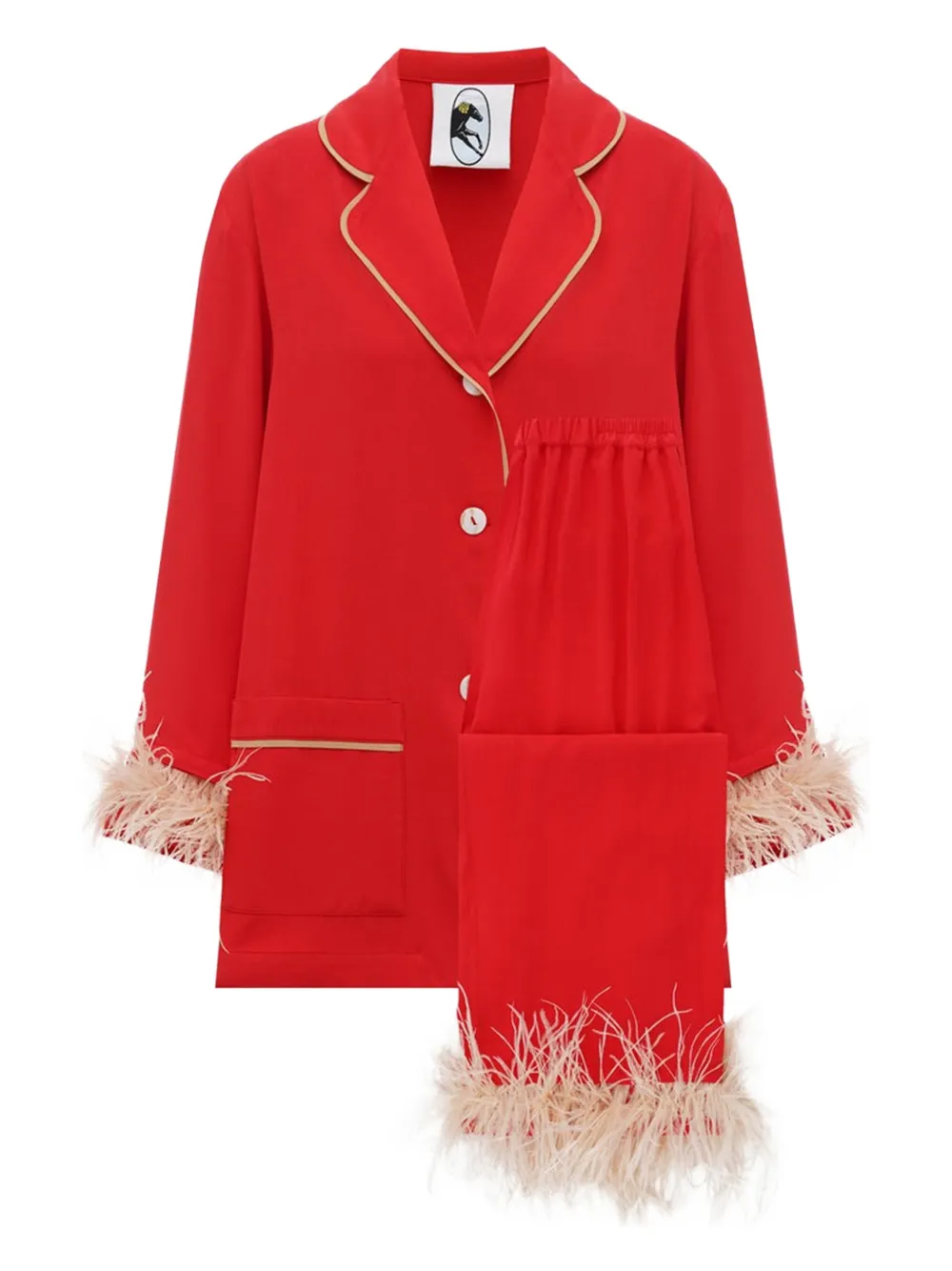 Sleeper detachable-feathers pajama set | Vermelho | Image 1