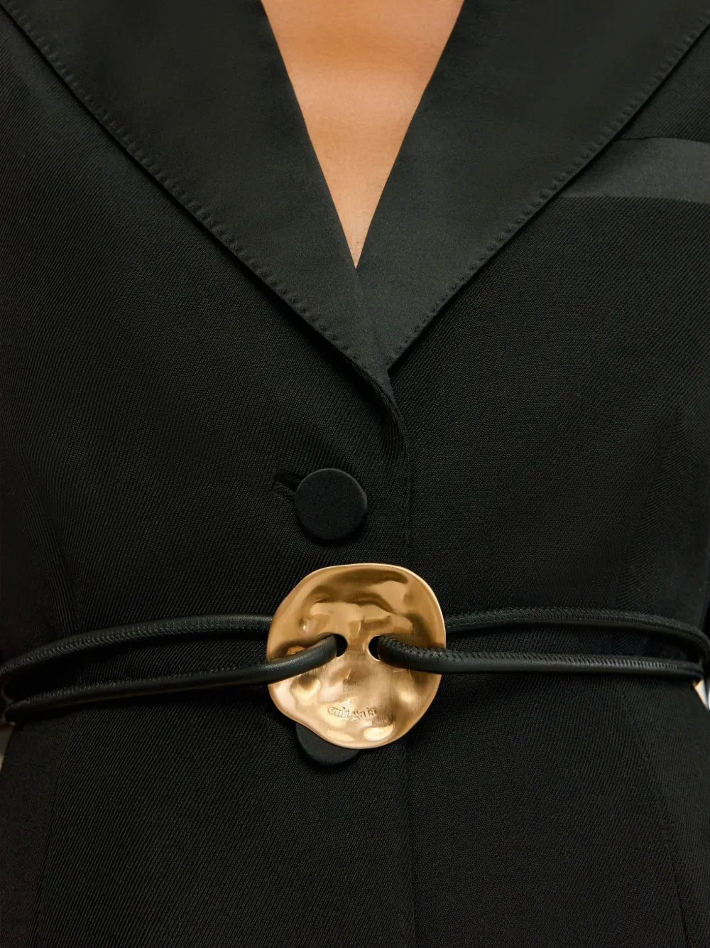  Cult Gaia Izara Leather Belt - Black 