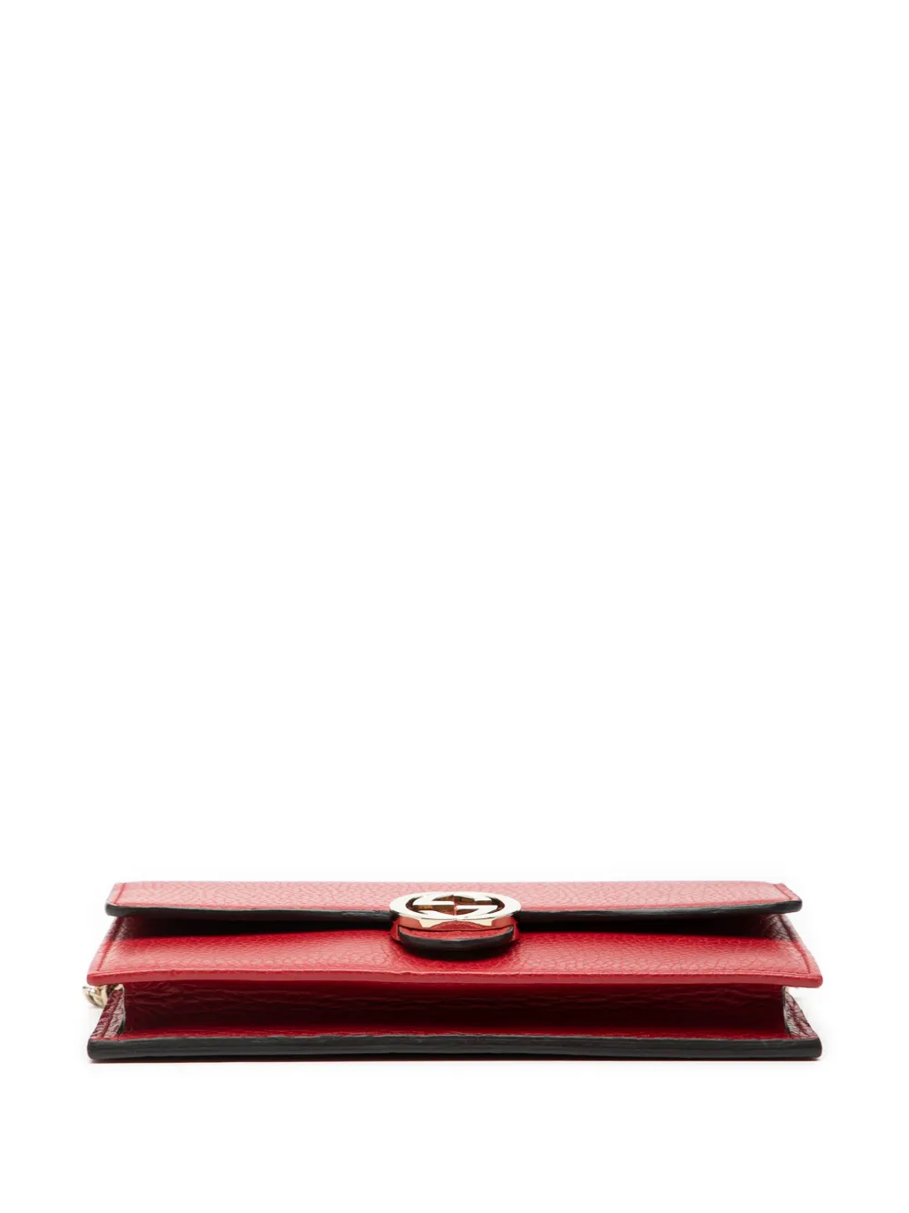 2000-2015 Leather Interlocking G Dollar Wallet On Chain Crossbody Bag