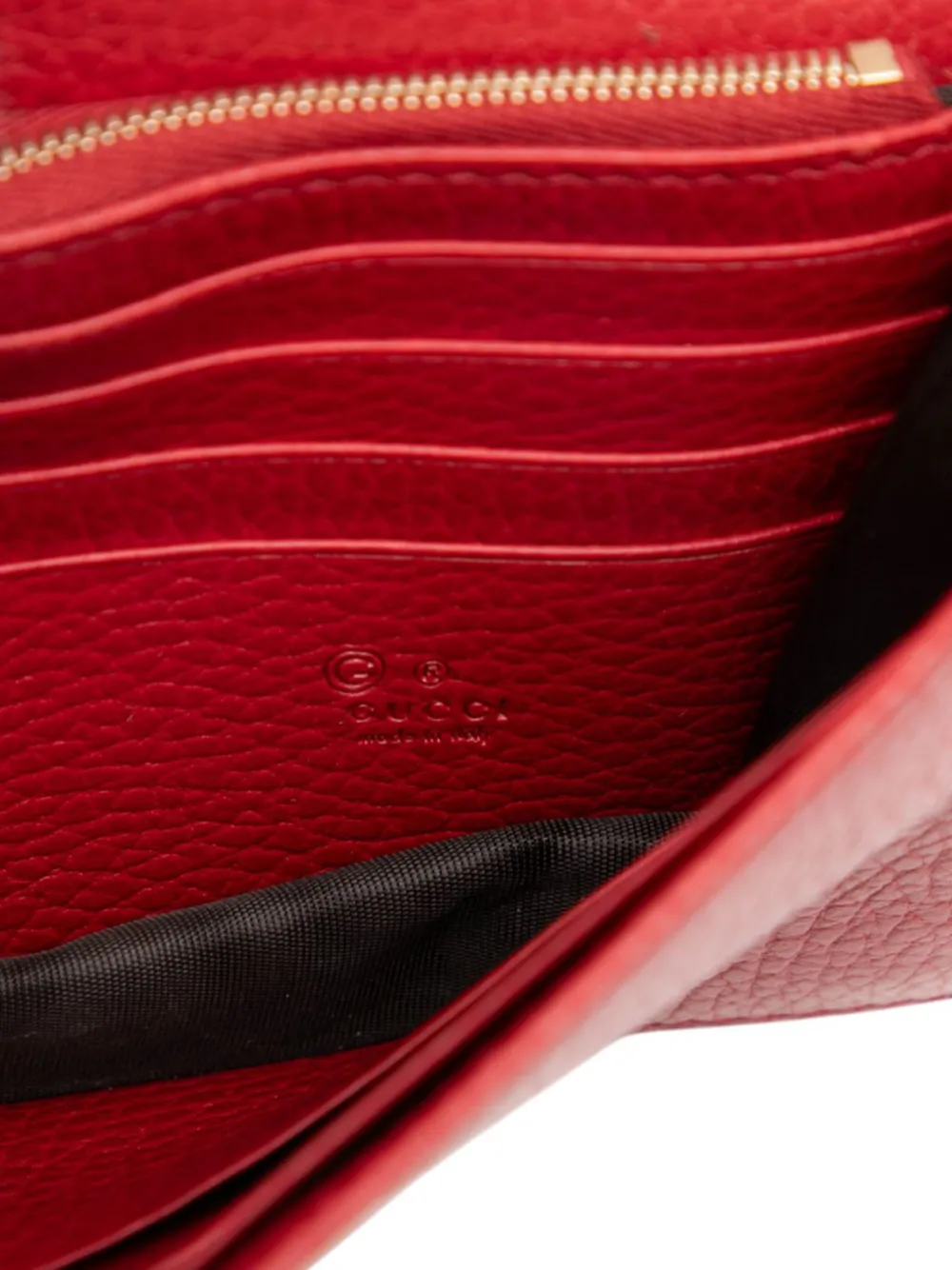 2000-2015 Leather Interlocking G Dollar Wallet On Chain Crossbody Bag