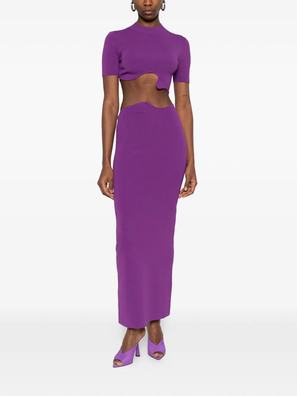 Christopher Esber Maparadita maxi-rok Paars