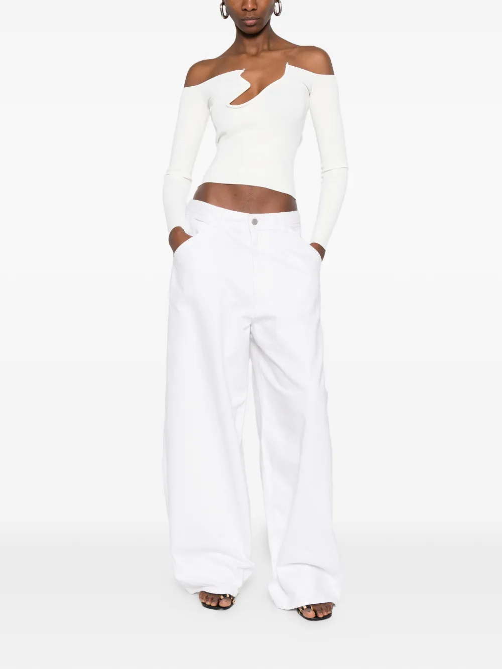 Christopher Esber Odessa top met lange mouwen Wit