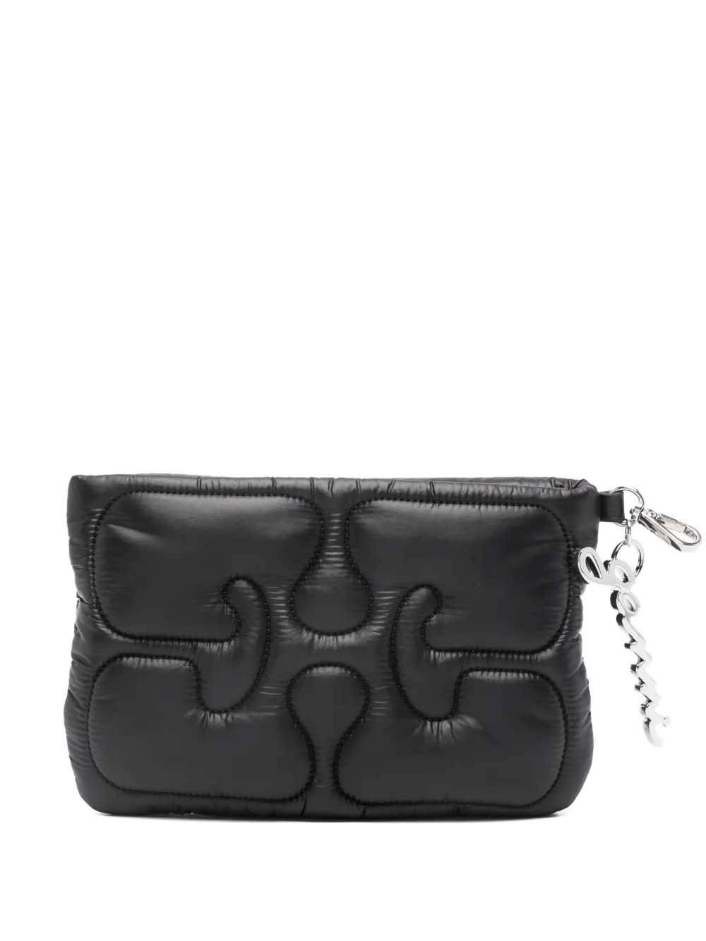GANNI quilted chain purse - Nero