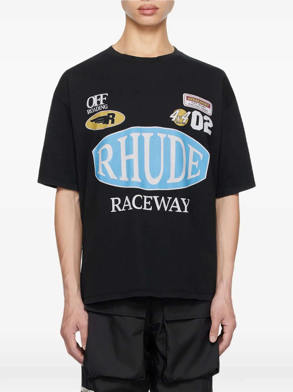 RHUDE logo-detail short-sleeve T-shirt – Black