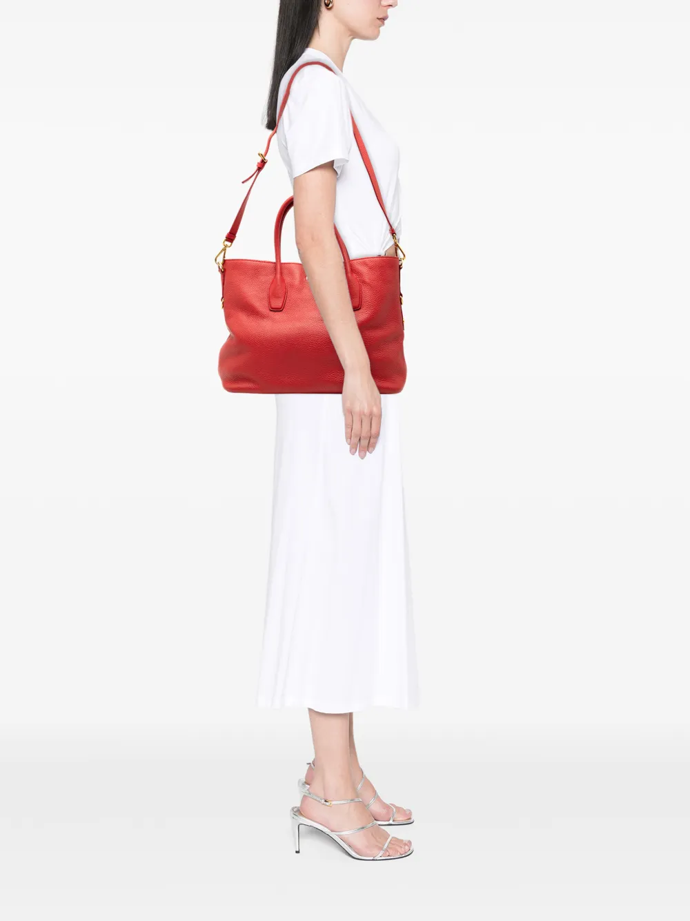 Prada Pre-Owned 2000-2025 Vitello Daino Open Convertible Tote satchel | Pre-Owned | Image 2