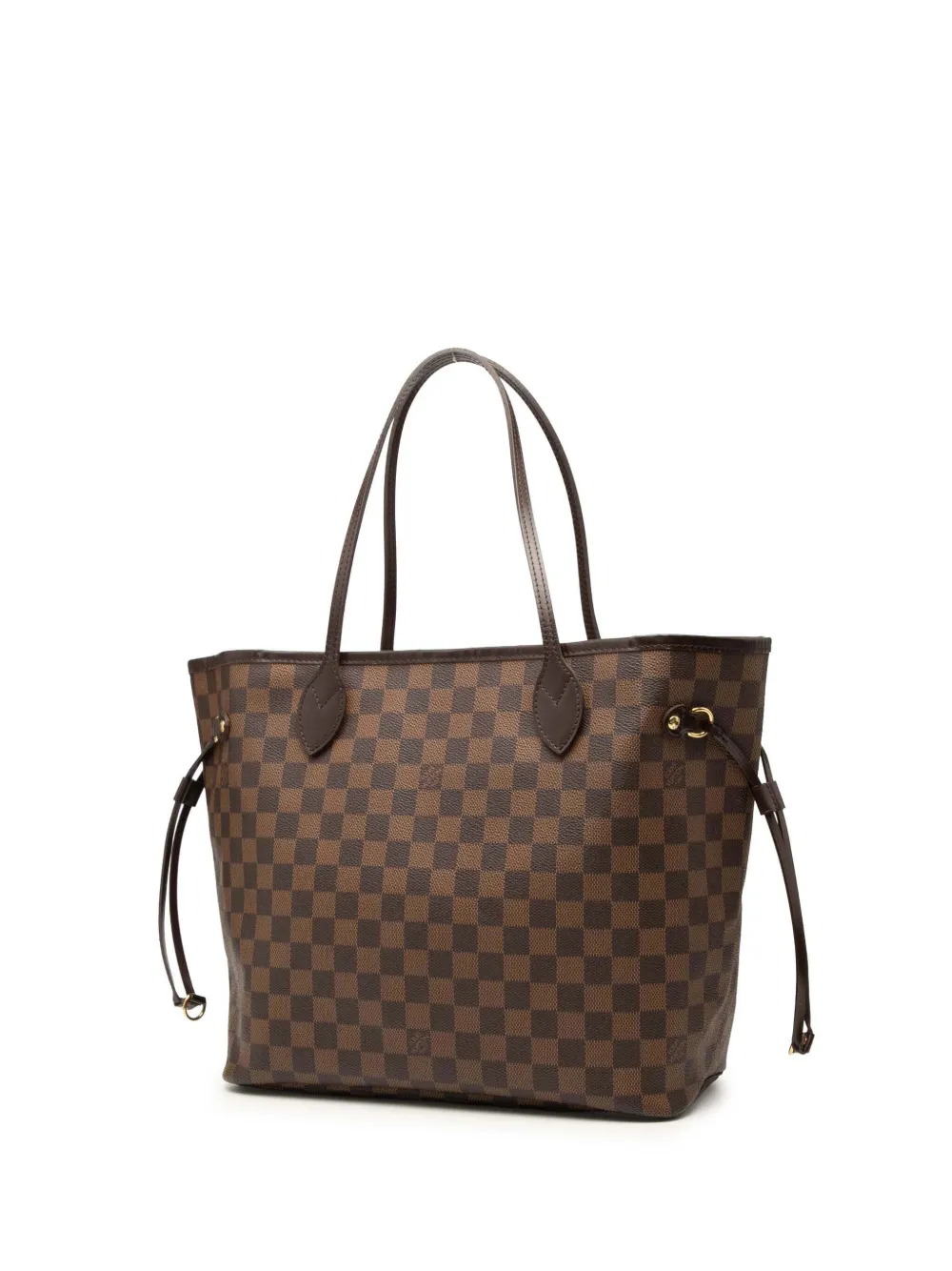 空*様 Louis Vuitton ダークブラウン トートバッグ Louis Vuitton Pre-Owned 2009 Damier Ebene Neverfull MM Tote Bag