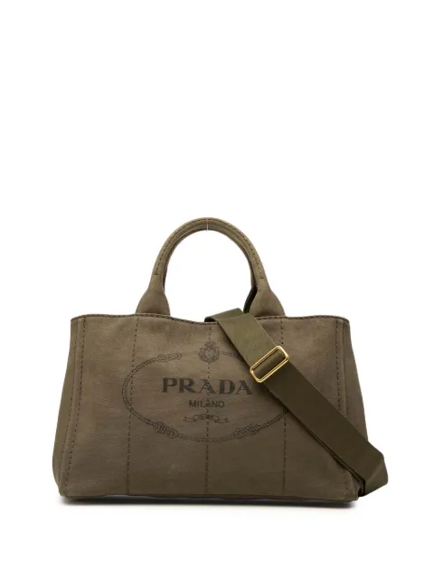 Prada Pre-Owned 2010-2025 Canvas Canapa Logo satchel