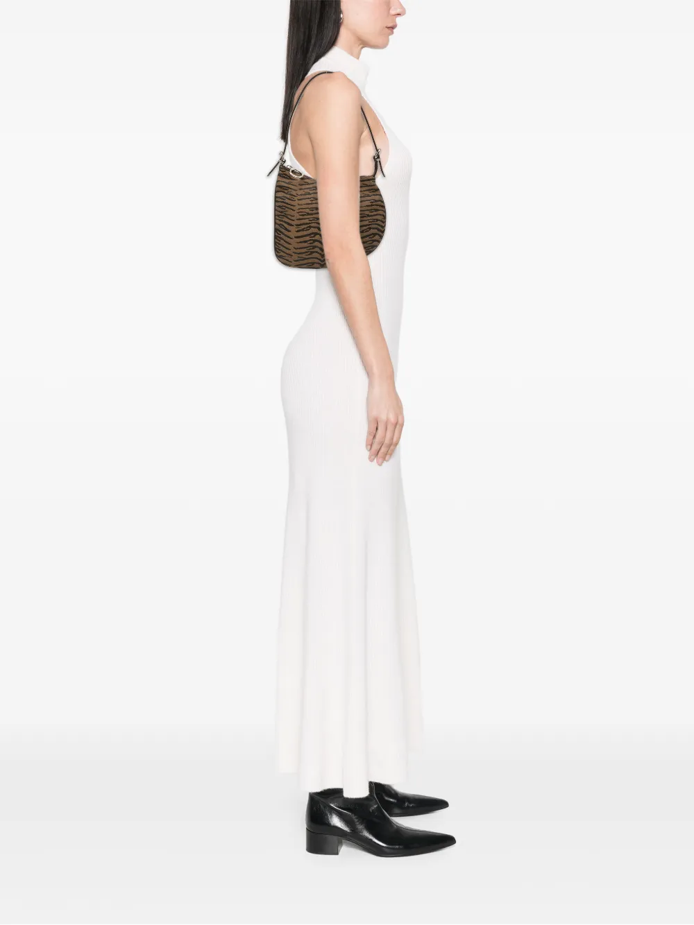 Fendi Pre-Owned 2000-2010 Small Zebra Print Canvas Oyster hobo bag | Pre-Owned | Image 2