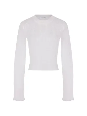 DÔEN Riana lace-trim T-shirt | White | FARFETCH