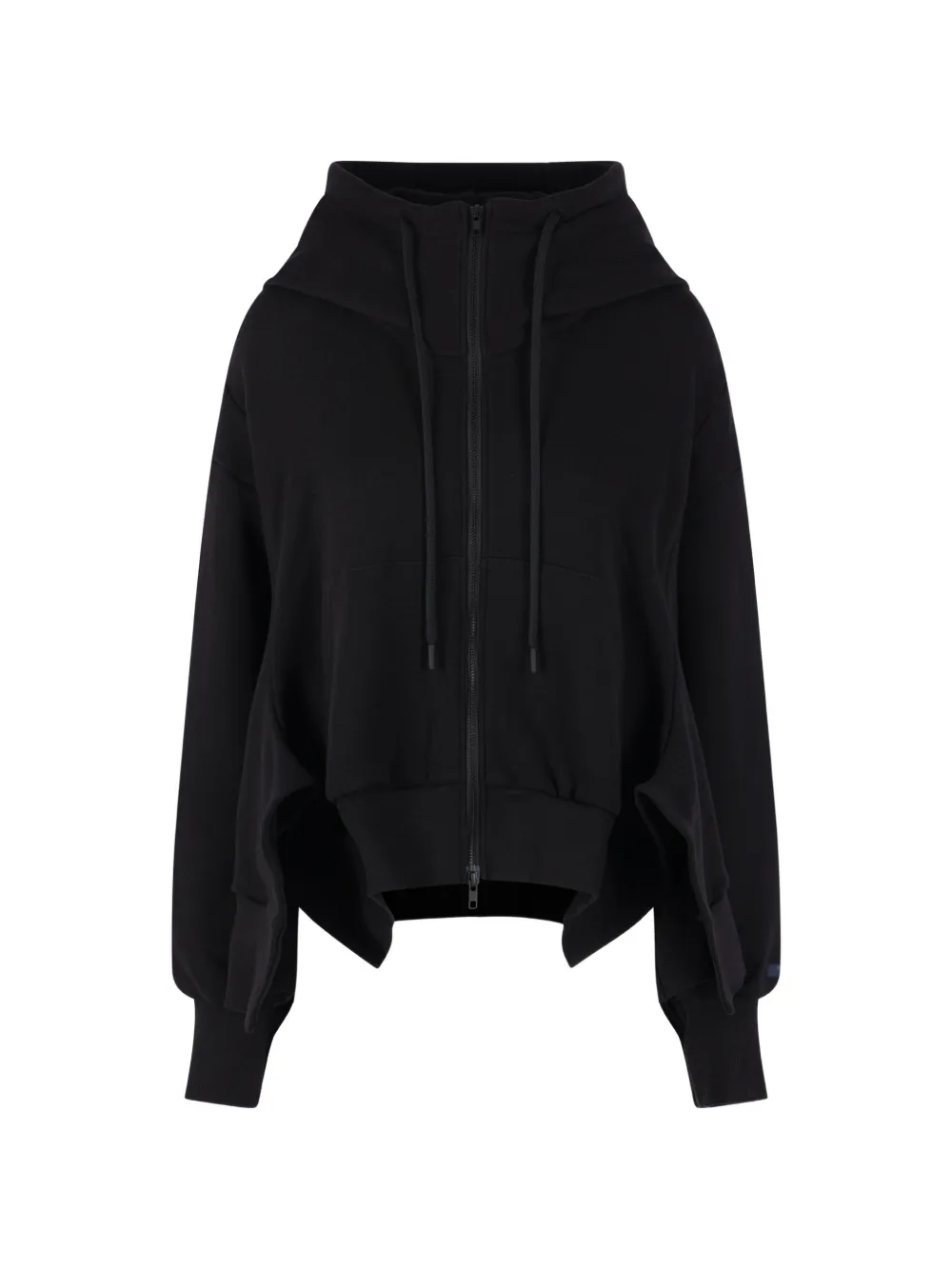 Yohji Yamamoto asymmetric hoodie - Black