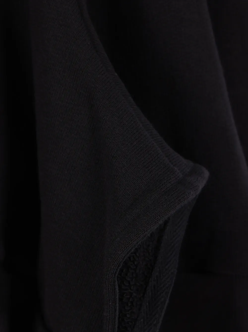 Yohji Yamamoto Asymmetrische hoodie Zwart