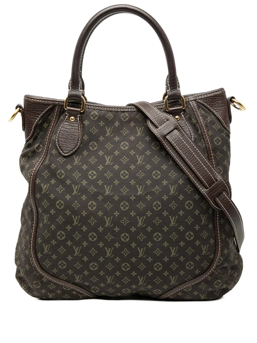 Pre-owned Louis Vuitton 2008 Monogram Mini Lin Besace Angele Satchel In Brown