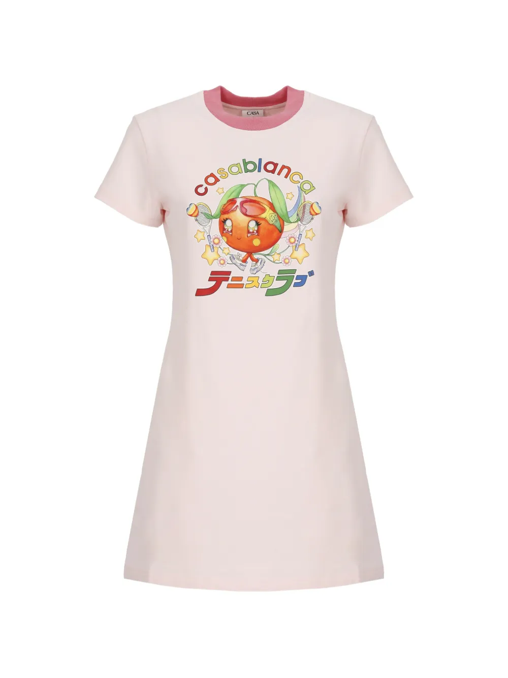 Casablanca print T-shirt dress - Rosa