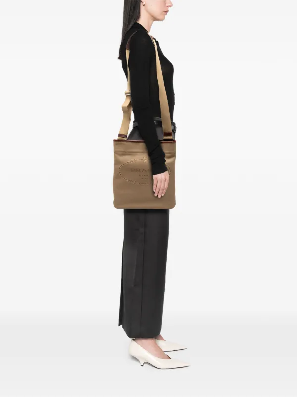 Prada Pre-Owned 2013-2025 キャンバス カナパ ロゴ ショルダーバッグ 