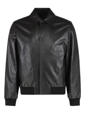 Saint Laurent レザー ボンバージャケット | ブラック | FARFETCH JP