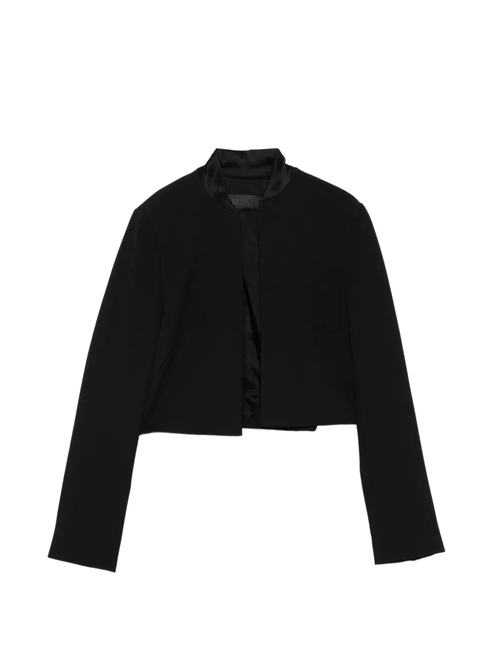Max Mara Tesoro Jacke mit Satinbesatz - Schwarz