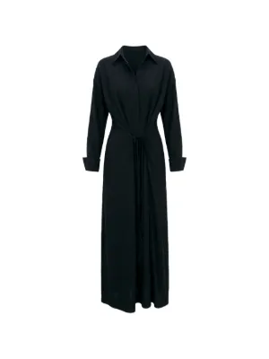 black maxi shirt dress Signature Maxi Shirtdress main image 1