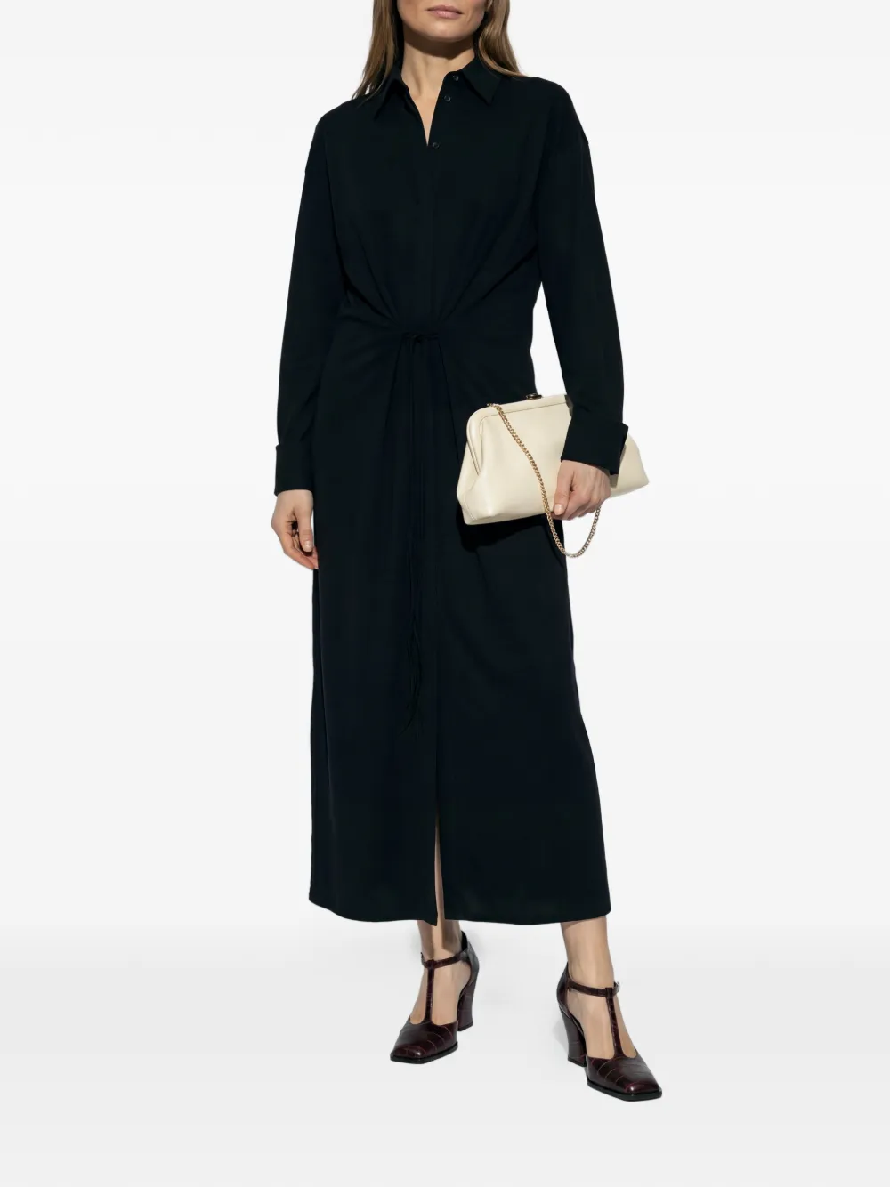 Sportmax Blousejurk met gestrikte voorkant Zwart
