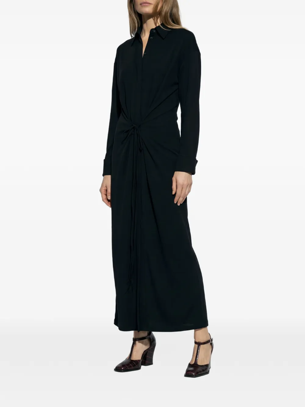 Sportmax Blousejurk met gestrikte voorkant Zwart