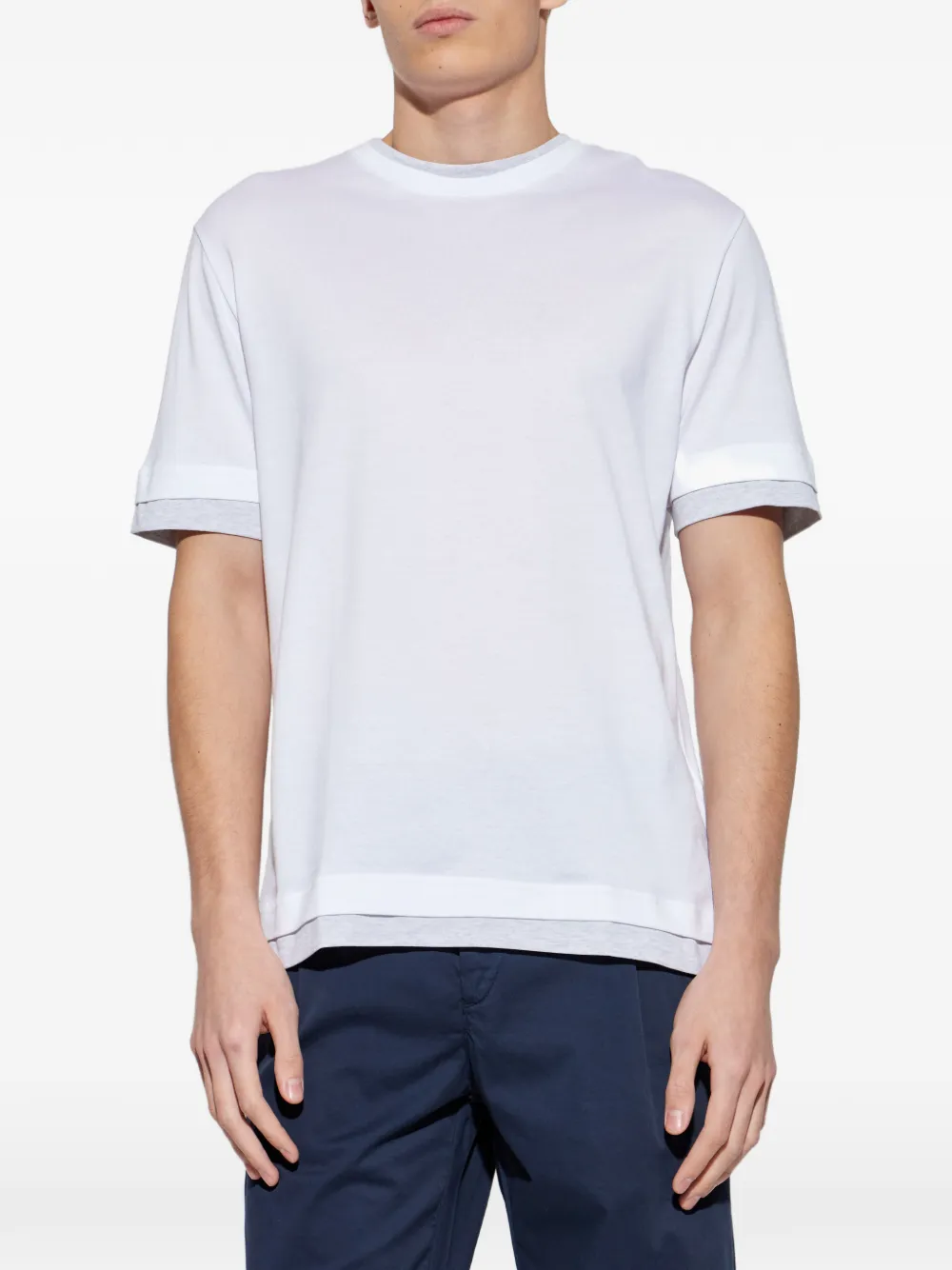  Eleventy Layered-effect T-shirt - White 