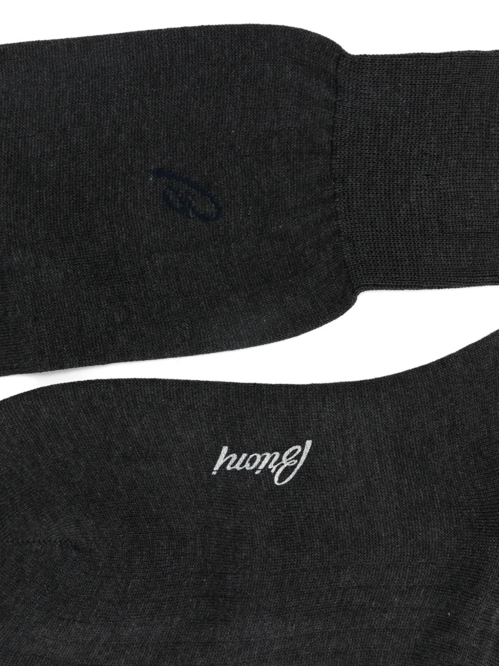Brioni Sokken met logodetail Grijs