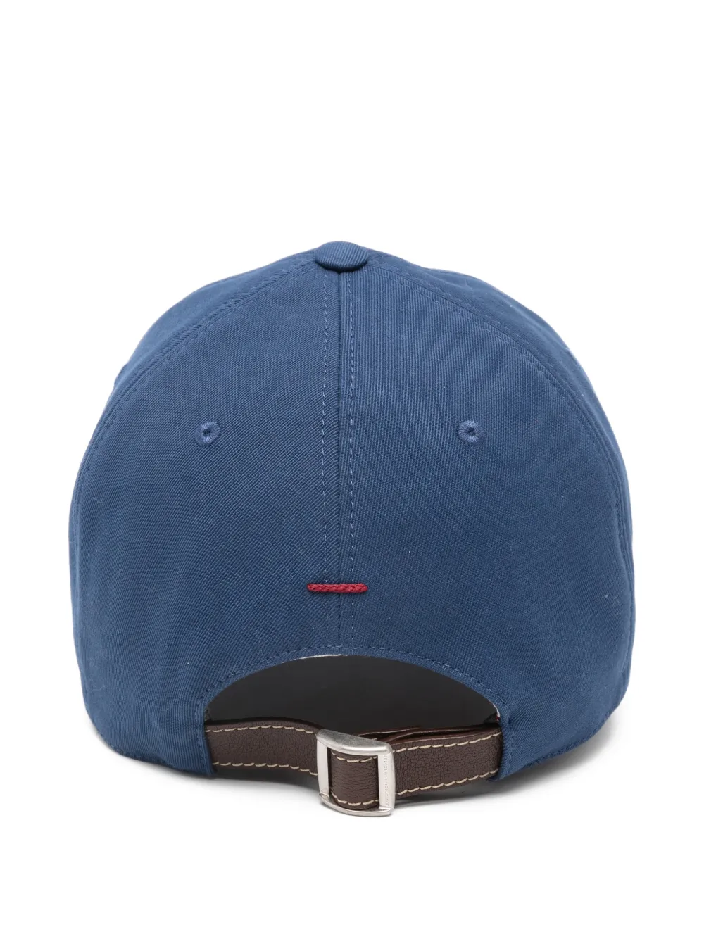 Brunello Cucinelli logo-embroidered baseball cap - Blauw