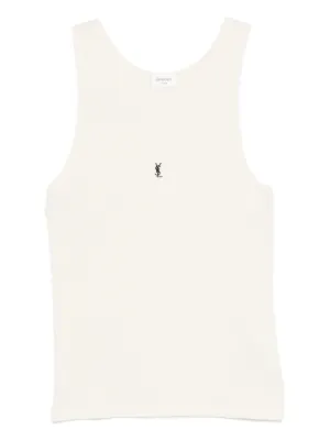 Yves Saint Laurent ホワイトタンクトップ Sサイズ　美品 Cassandre Tank Top in White | Saint Laurent | YSL EN-LU