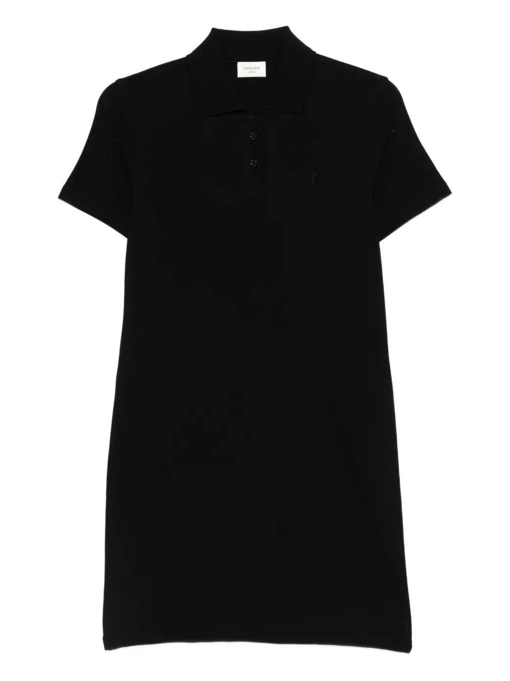 Saint Laurent polo-collar mini dress - Schwarz