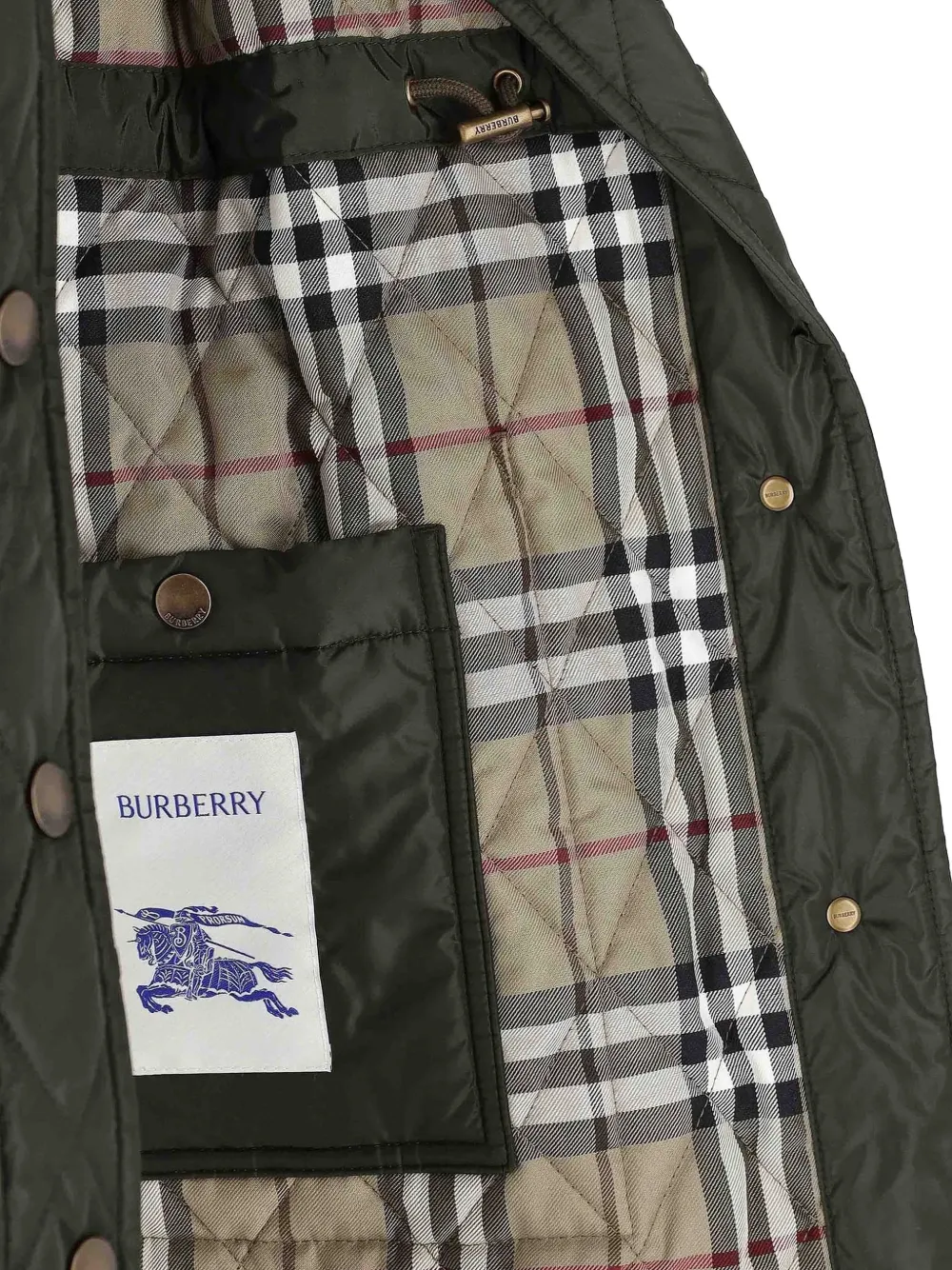 Burberry Jas met ribfluwelen kraag Groen