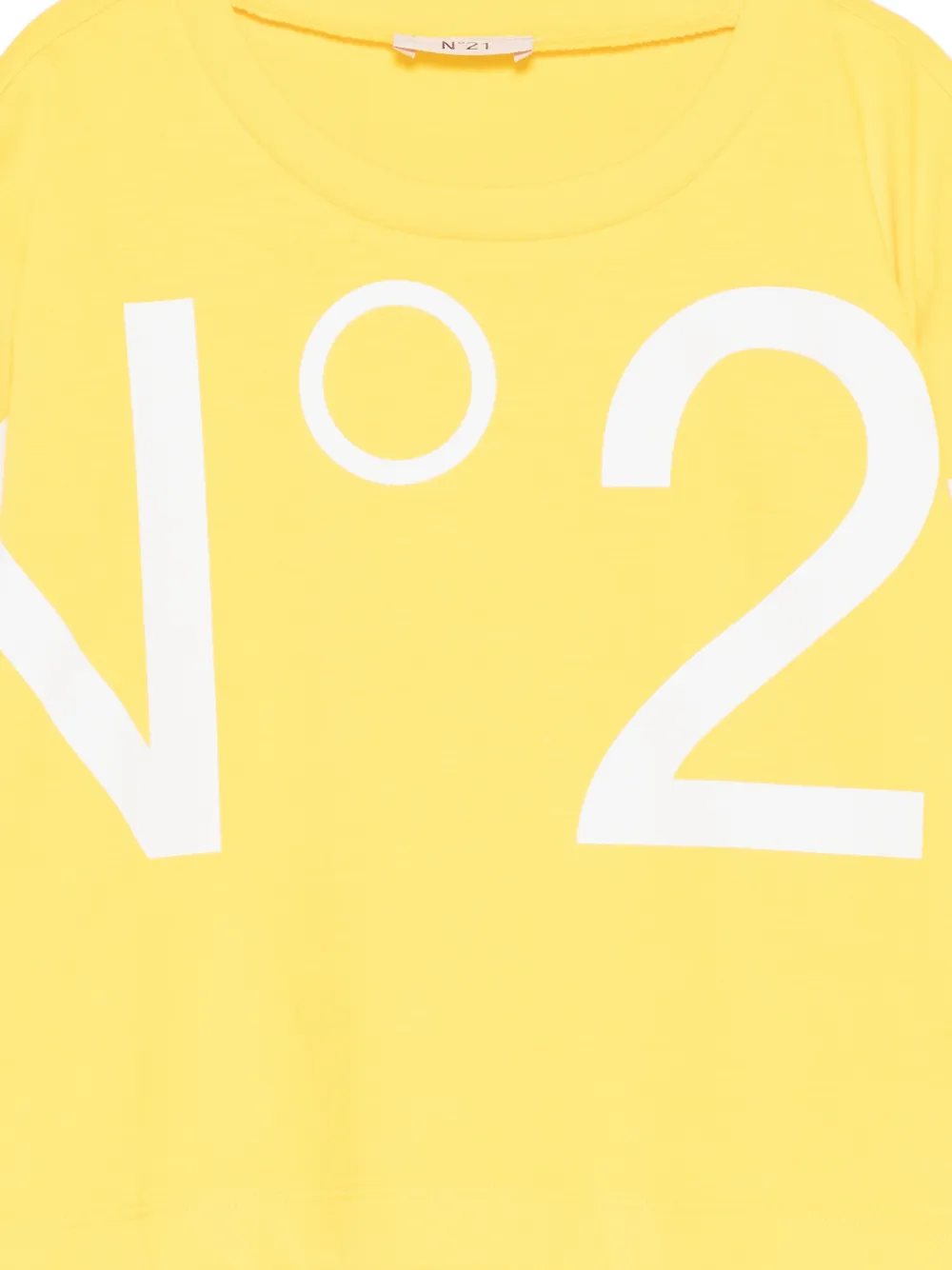  Nº21 Kids Logo-print T-shirt - Yellow 