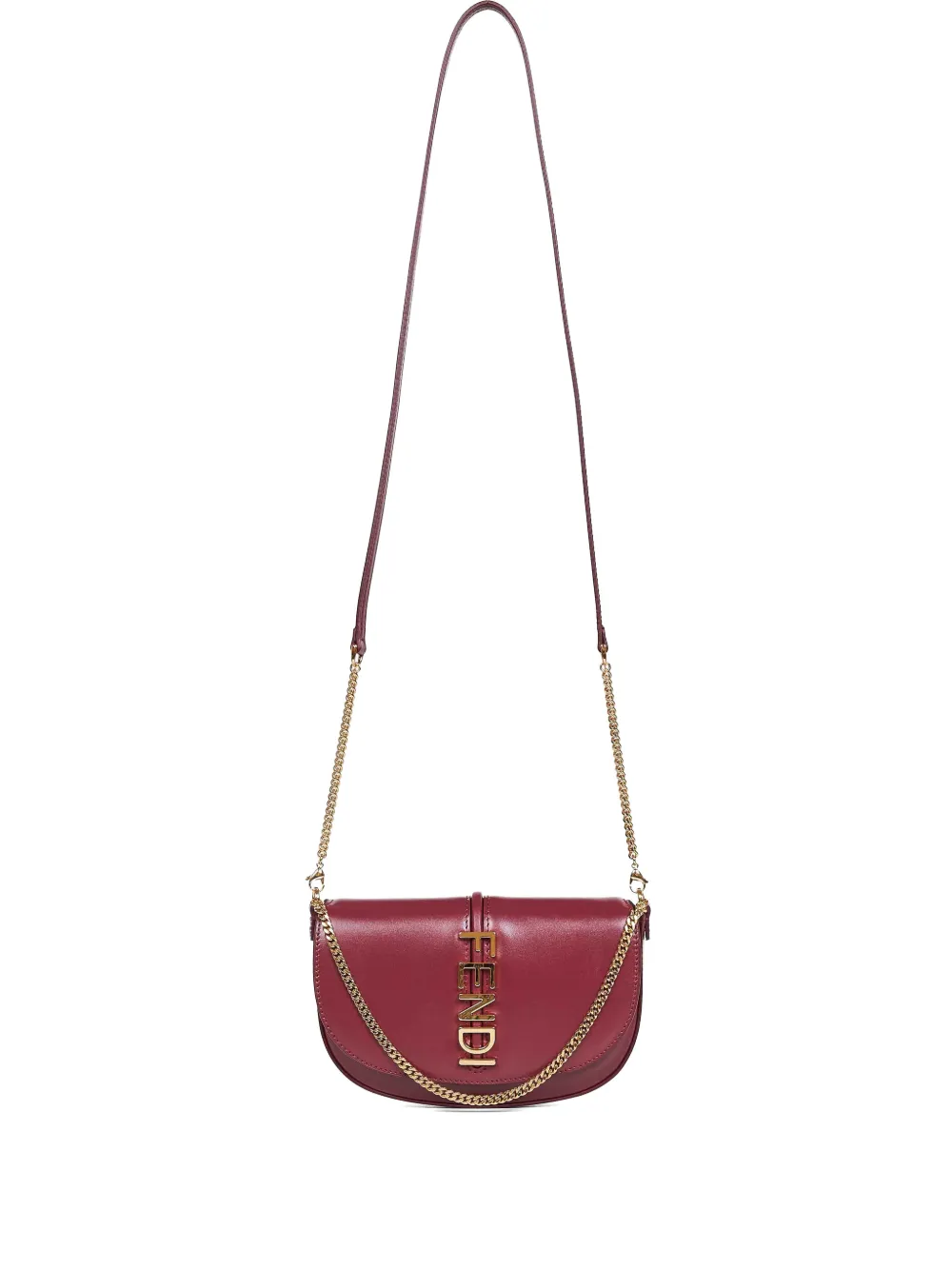 FENDI lettering flap tote bag - Rosso
