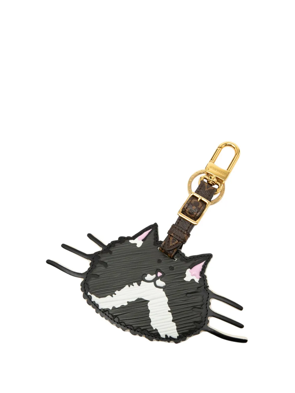 Louis Vuitton Pre-Owned Portachiavi con ciondolo Limited Edition Grace Coddington in pelle Épi e tela con monogramma 2018 - Nero