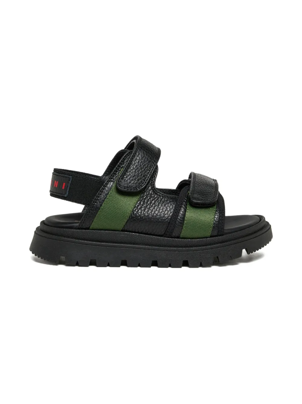 Marni Kids Sandalen met logo Zwart