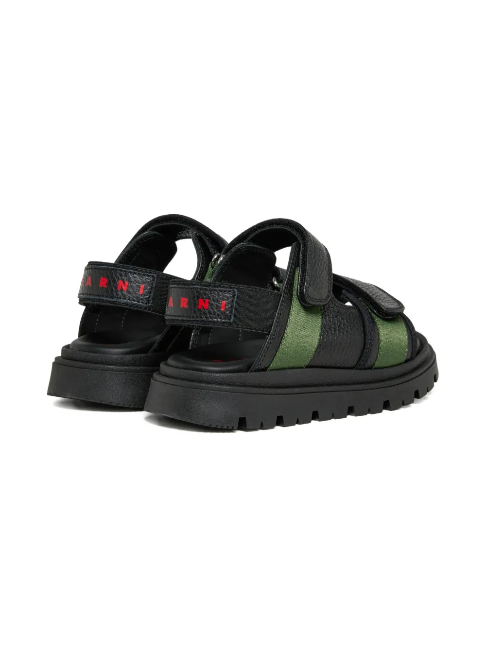 Marni Kids Sandalen met logo Zwart