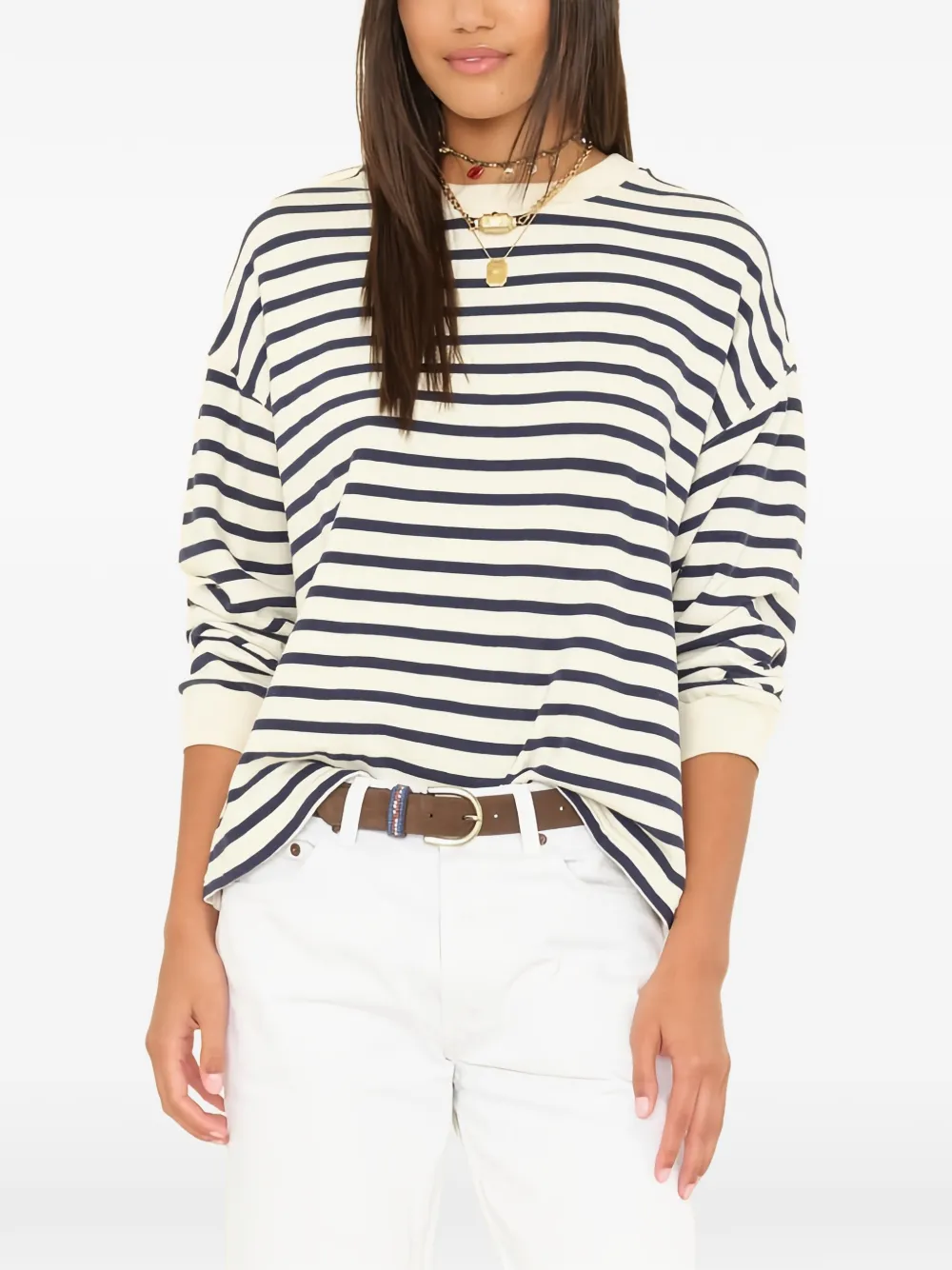  Xirena Honor Striped Sweatshirt - White 