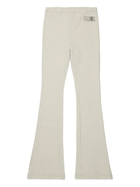 MM6 Maison Margiela Kids logo flared trousers