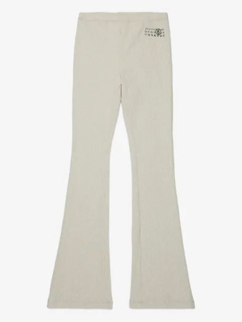 MM6 Maison Margiela Kids logo flared trousers