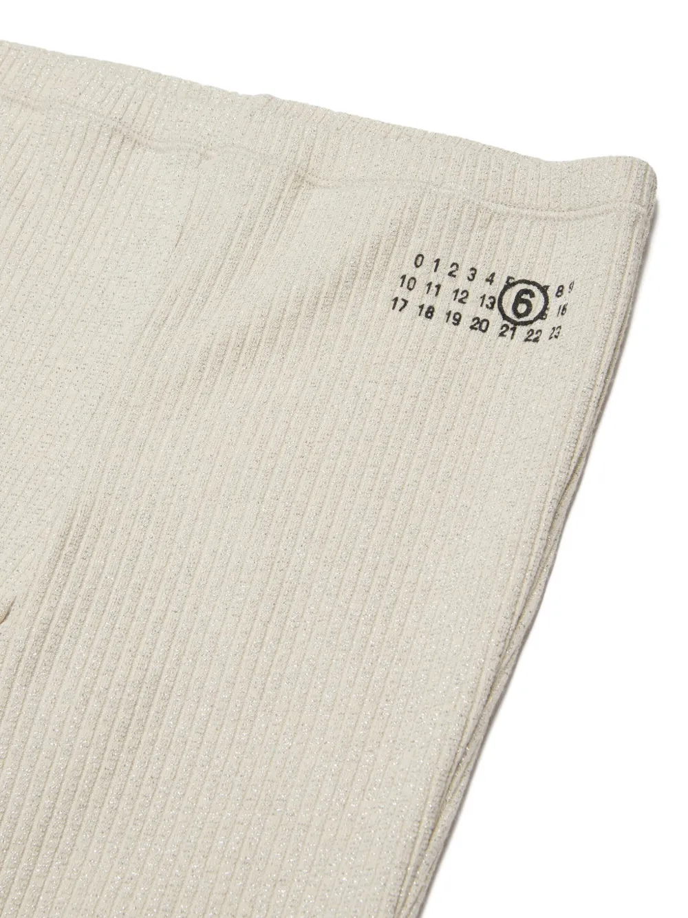 MM6 Maison Margiela Kids Flared broek met logo Beige