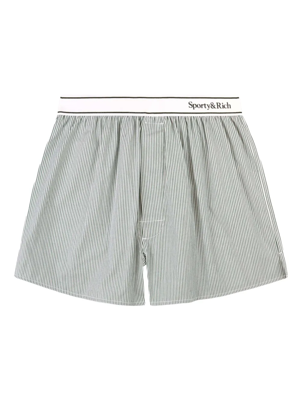 Sporty & Rich striped waistband shorts - Bianco